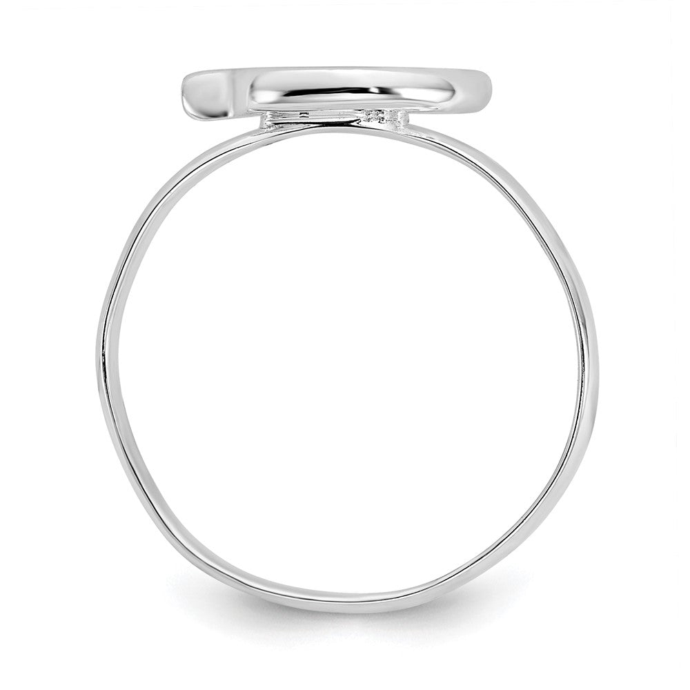 Sterlingsilber Rhodiniert Abalone Blatt Ring
