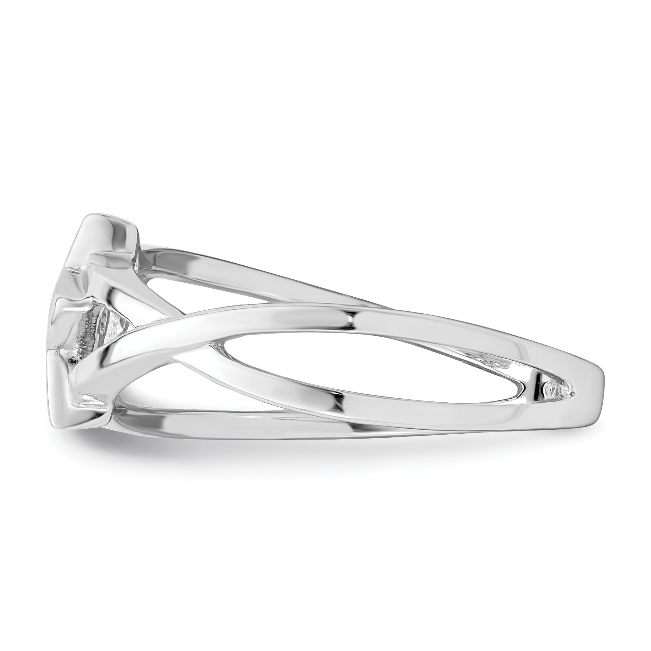 Sterlingsilber Rhodiniert Zirkonia Stern Ring