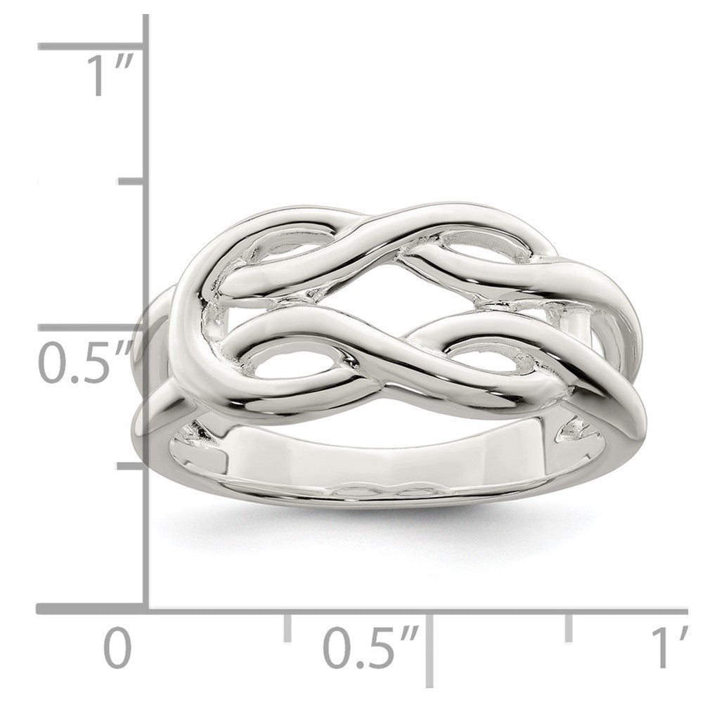 Sterlingsilber Poliert Keltisch Knoten Ring
