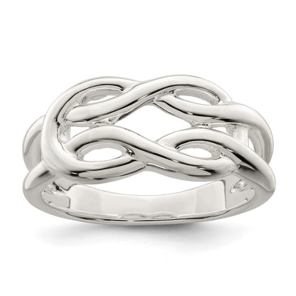 Sterlingsilber Poliert Keltisch Knoten Ring
