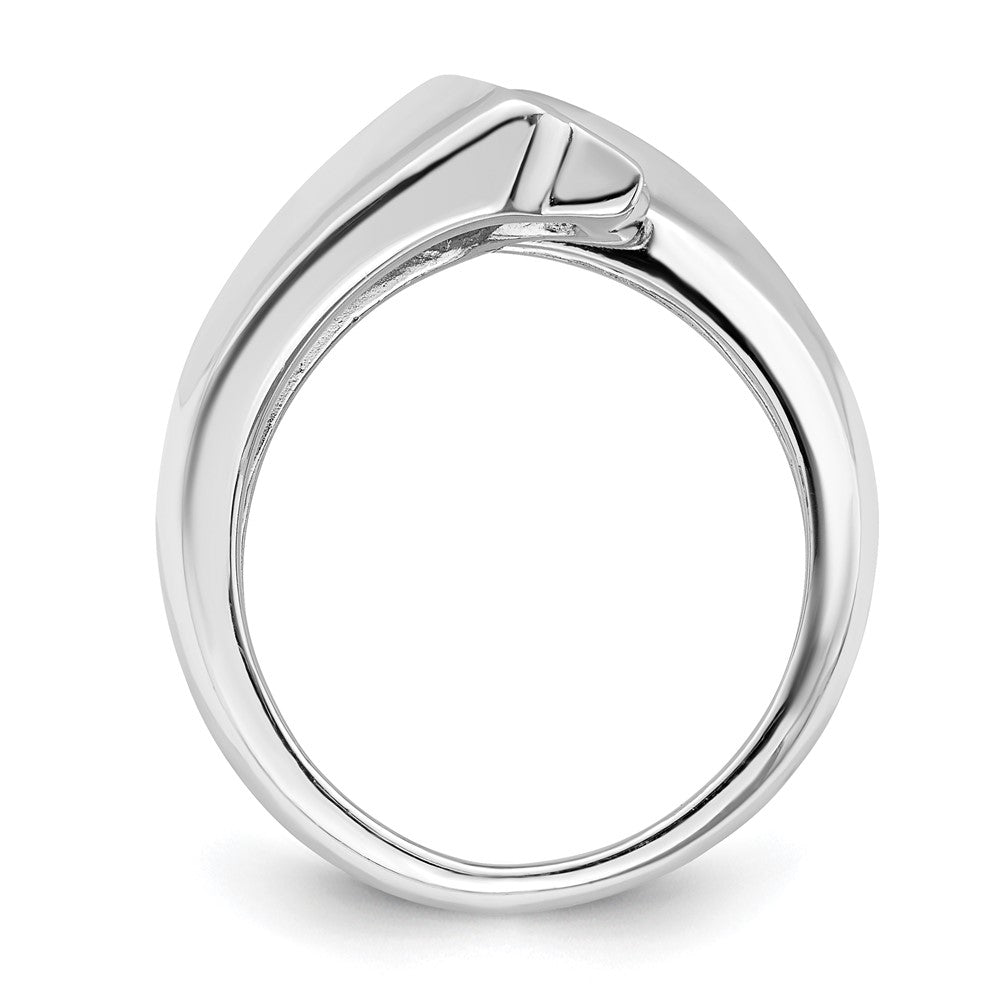 Sterlingsilber Rhodiniert Poliert Shooting Sterne Ring