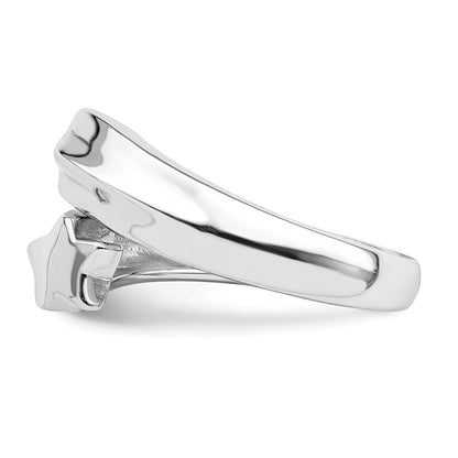Sterlingsilber Rhodiniert Poliert Shooting Sterne Ring