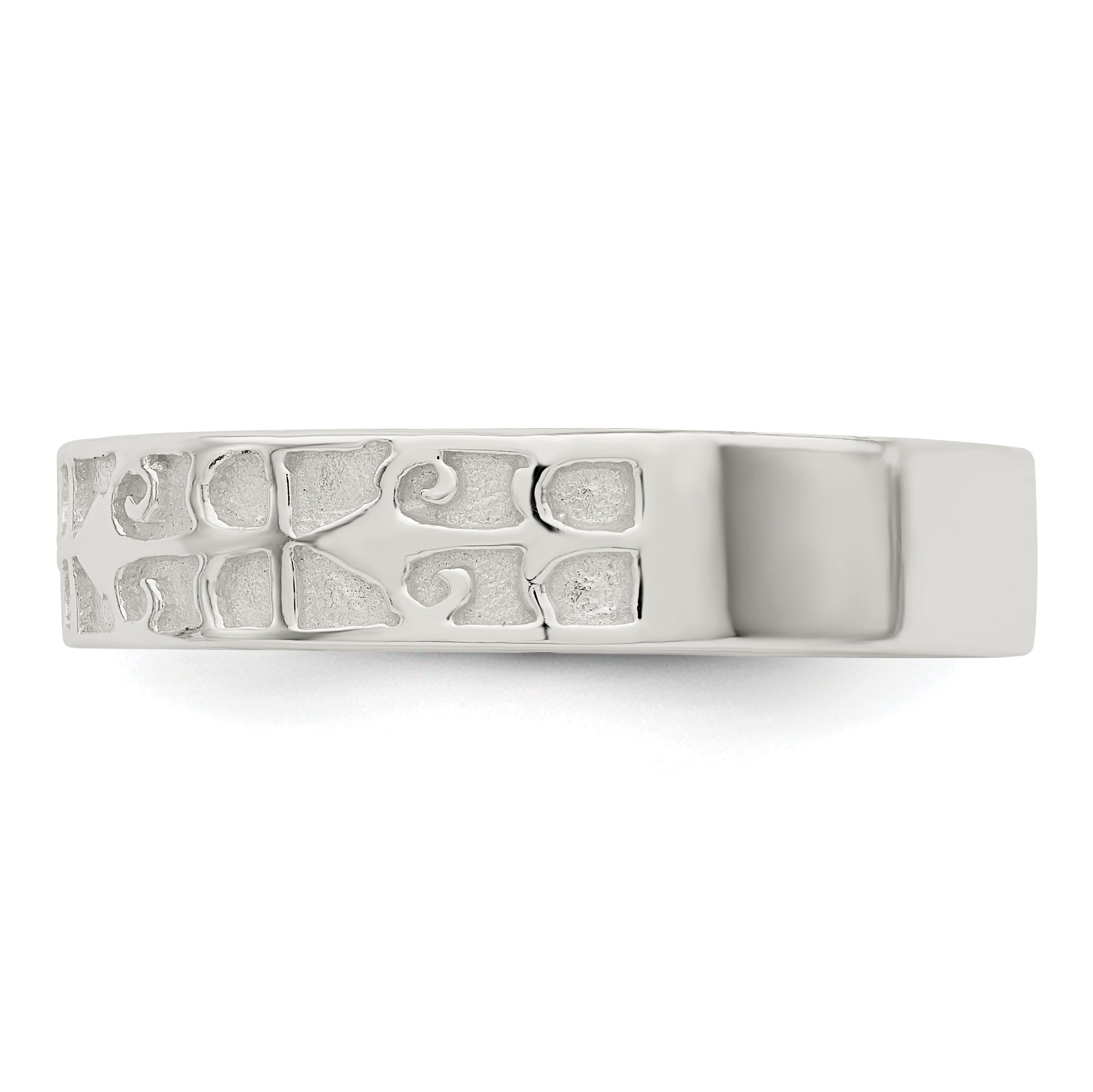 Sterlingsilber Poliert Design Ladie Ring