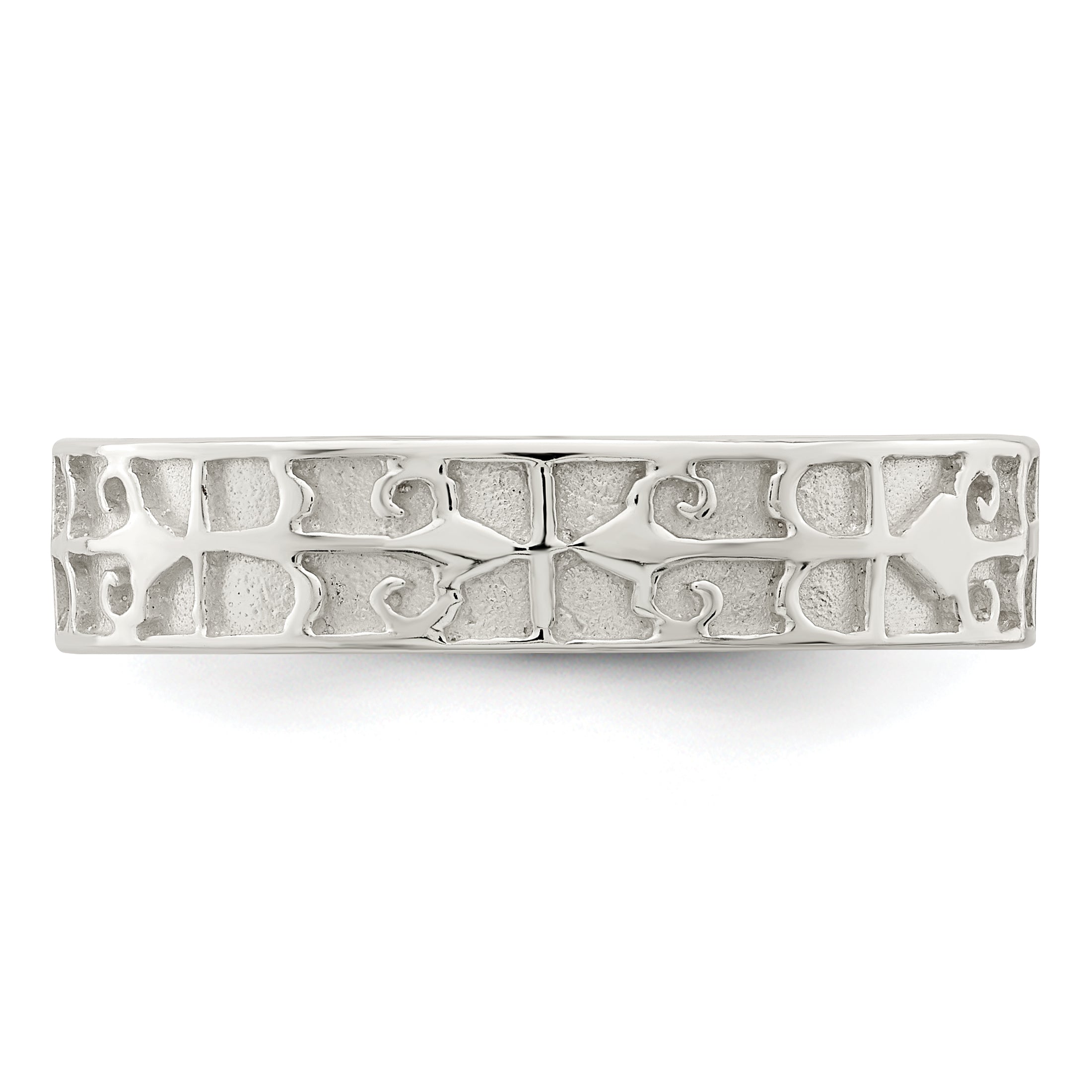 Sterlingsilber Poliert Design Ladie Ring