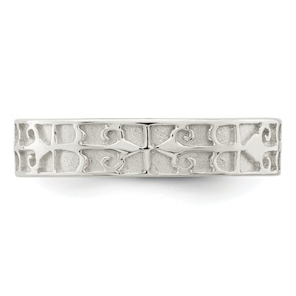 Sterlingsilber Poliert Design Ladie Ring