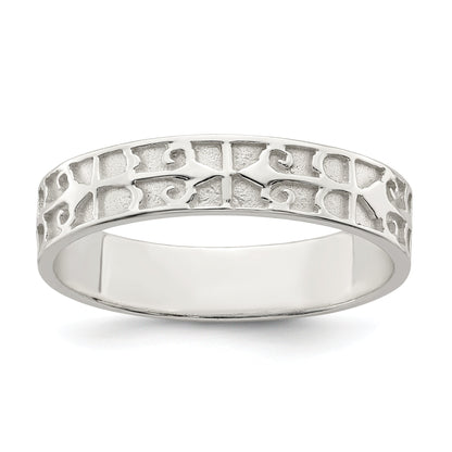 Sterlingsilber Poliert Design Ladie Ring