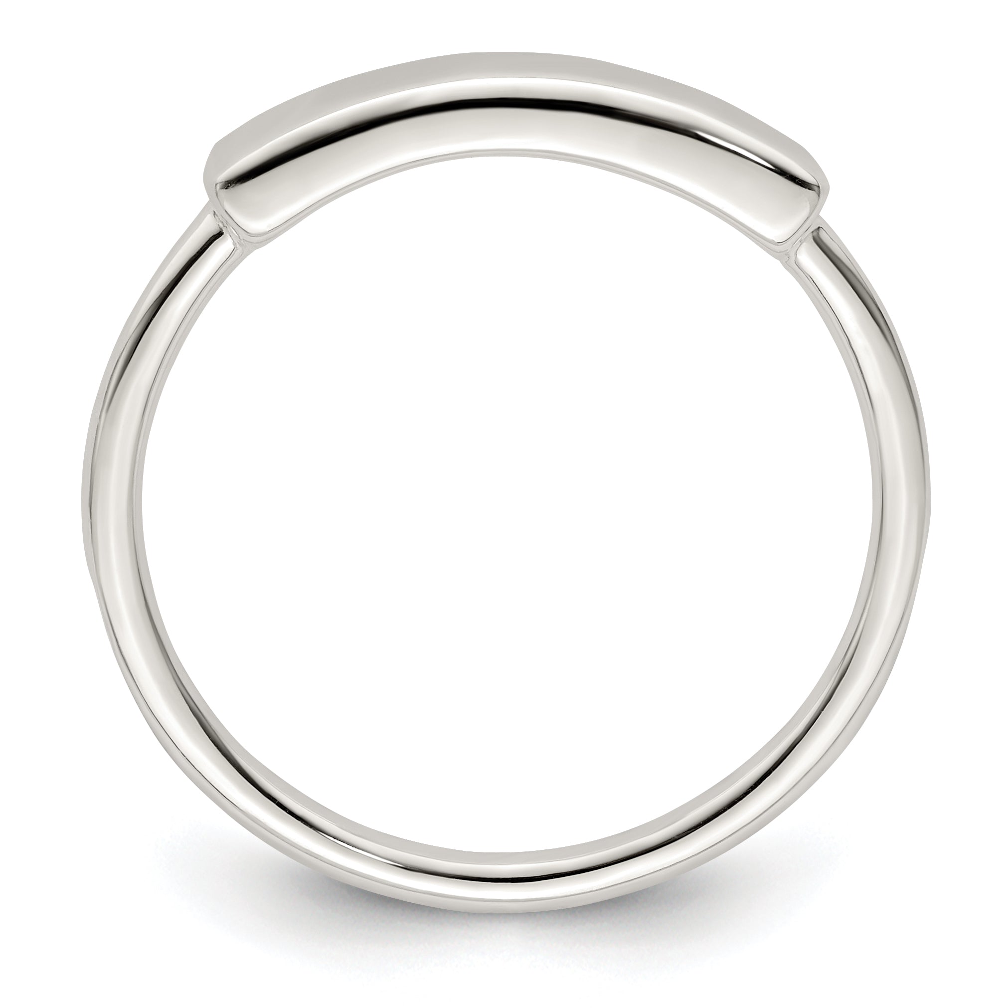 Sterlingsilber Poliert Gravierbar Oberteil Ring