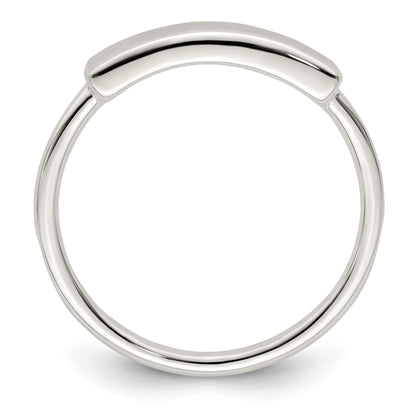 Sterlingsilber Poliert Gravierbar Oberteil Ring