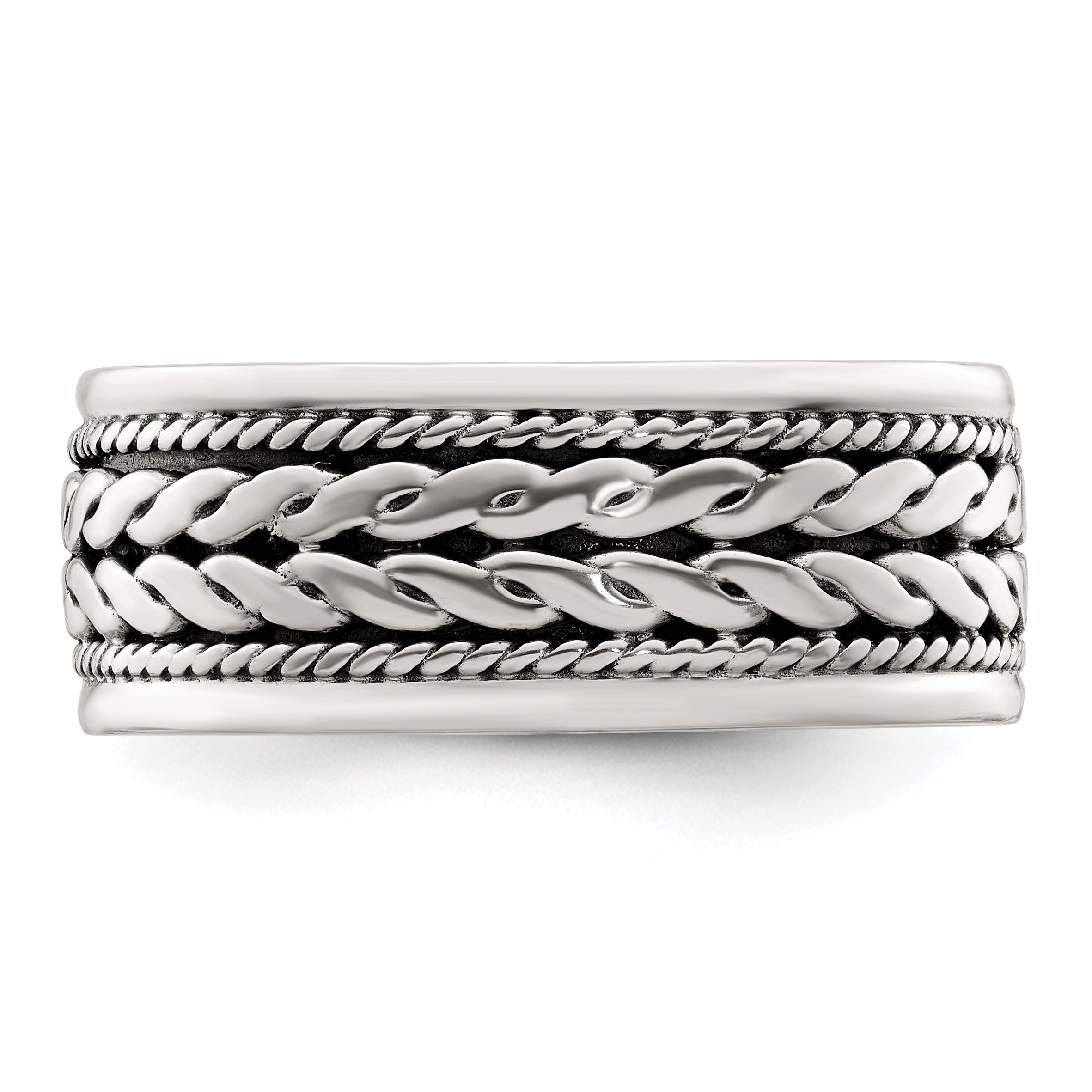 Sterlingsilber Antikisiert Kordel Design Ladie Ring