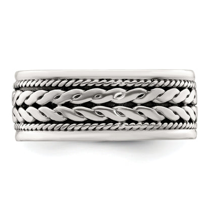 Sterlingsilber Antikisiert Kordel Design Ladie Ring