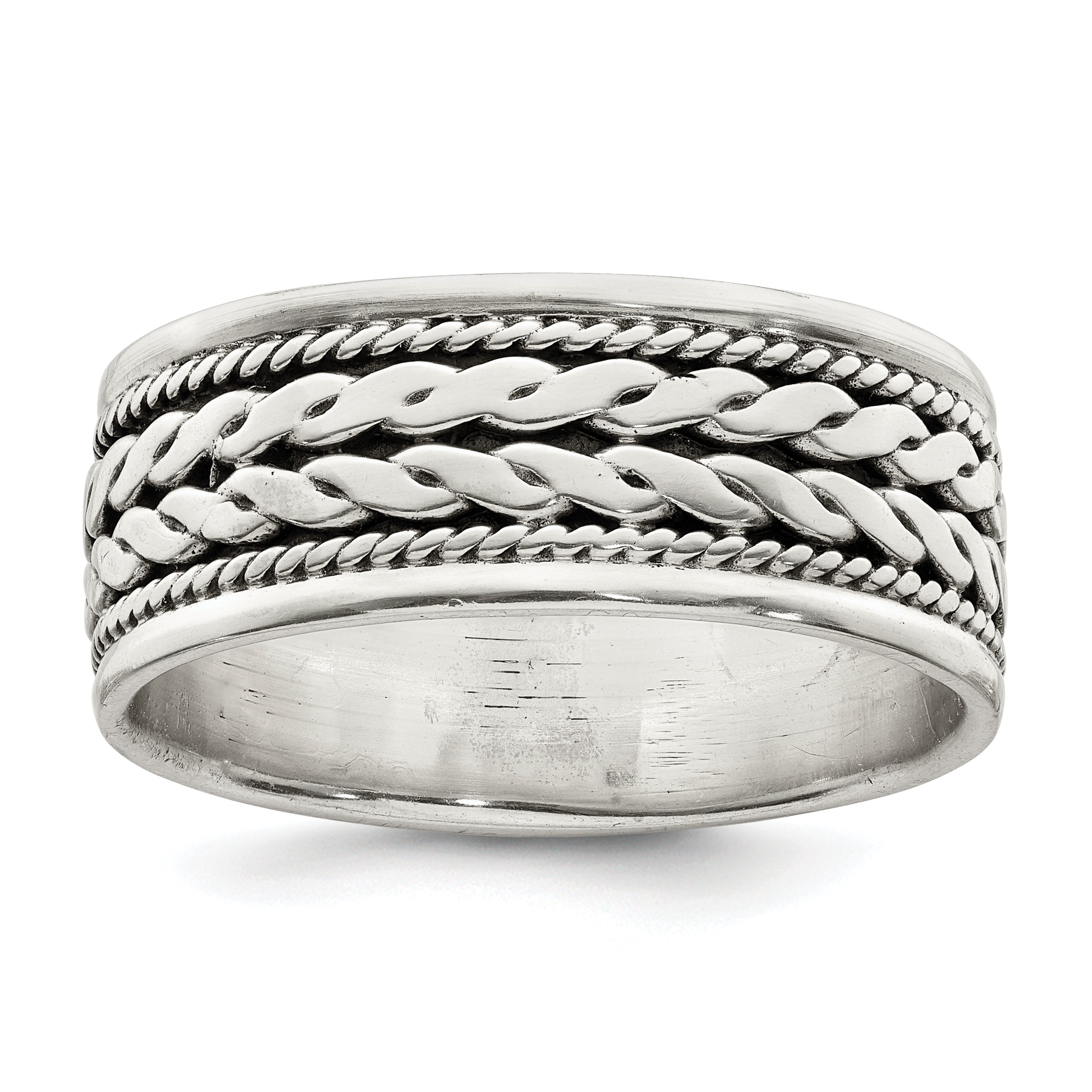Sterlingsilber Antikisiert Kordel Design Ladie Ring