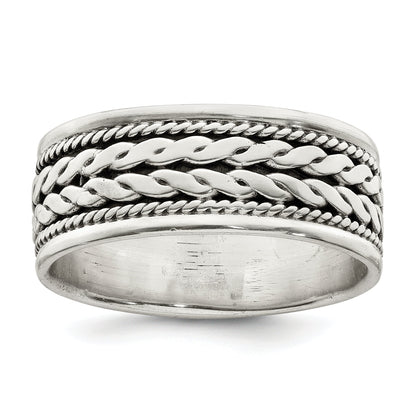 Sterlingsilber Antikisiert Kordel Design Ladie Ring
