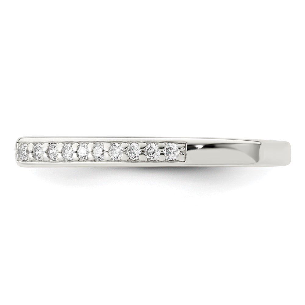 Sterlingsilber Poliert Zirkonia Pointed Ring