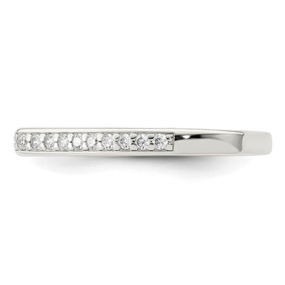 Sterlingsilber Poliert Zirkonia Pointed Ring
