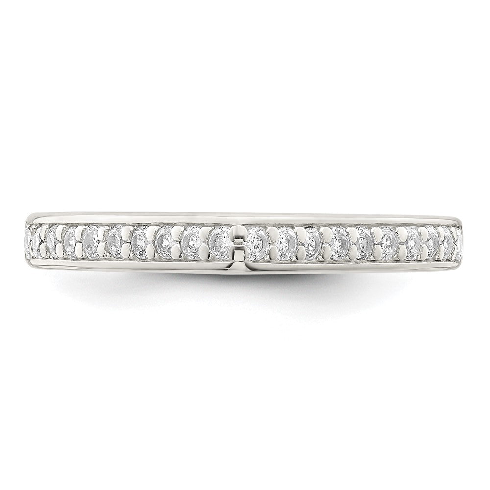 Sterlingsilber Poliert Zirkonia Pointed Ring