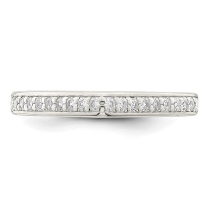 Sterlingsilber Poliert Zirkonia Pointed Ring