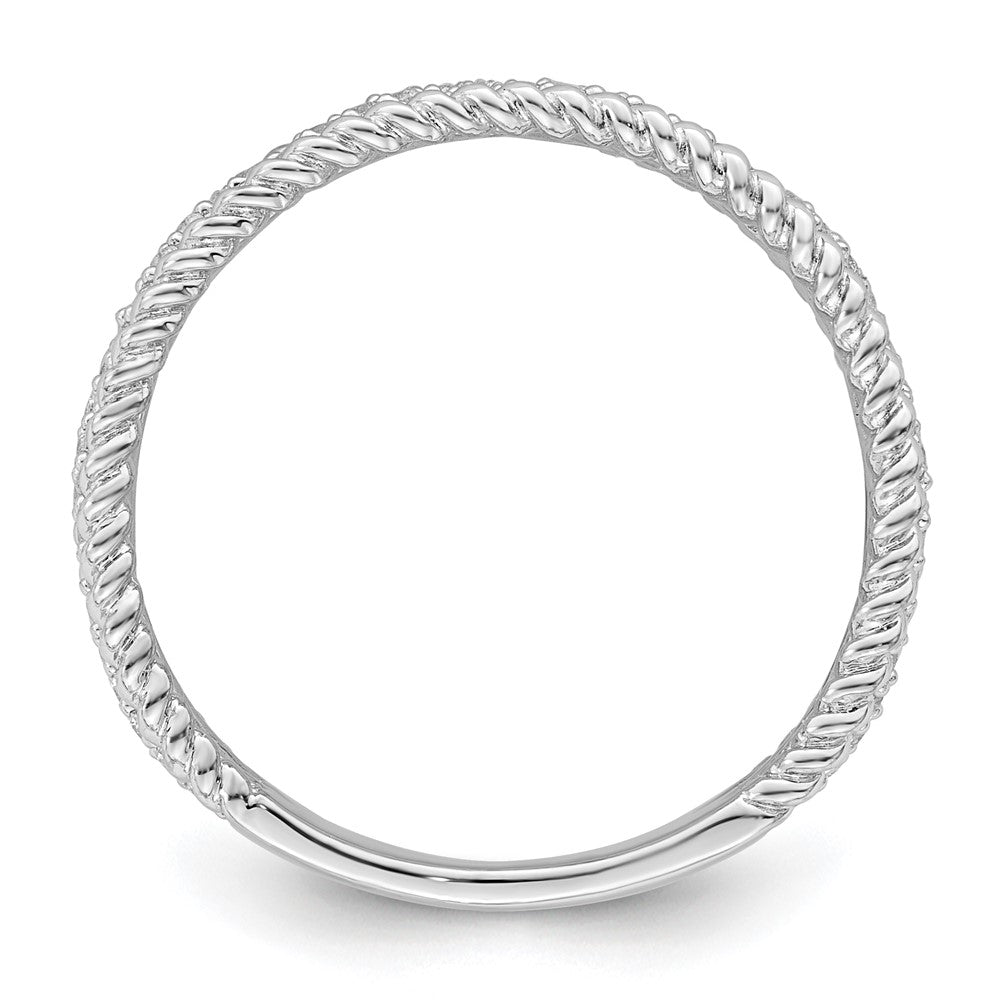 Sterlingsilber Rhodiniert Zirkonia Ring