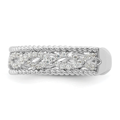 Sterlingsilber Rhodiniert Zirkonia Ring