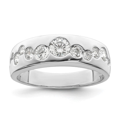 Sterlingsilber Rhodiniert Zirkonia Cluster Ring
