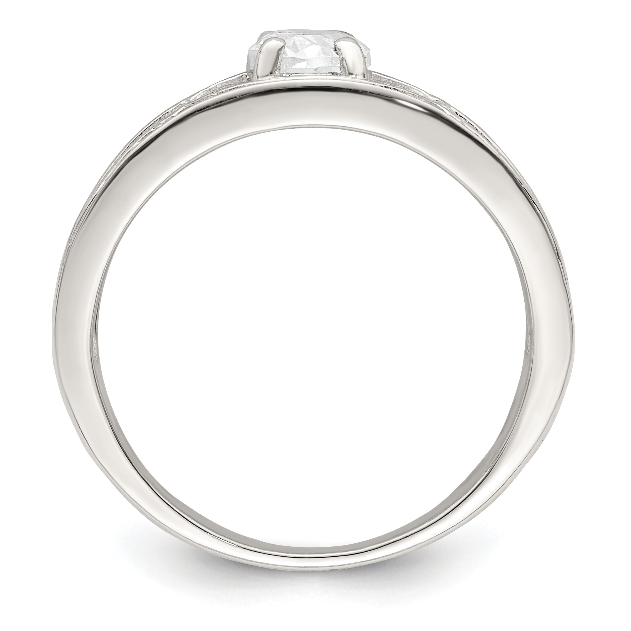 Sterlingsilber Zirkonia Blume Ring