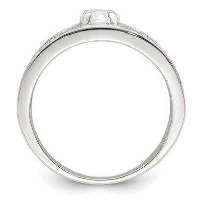 Sterlingsilber Zirkonia Blume Ring