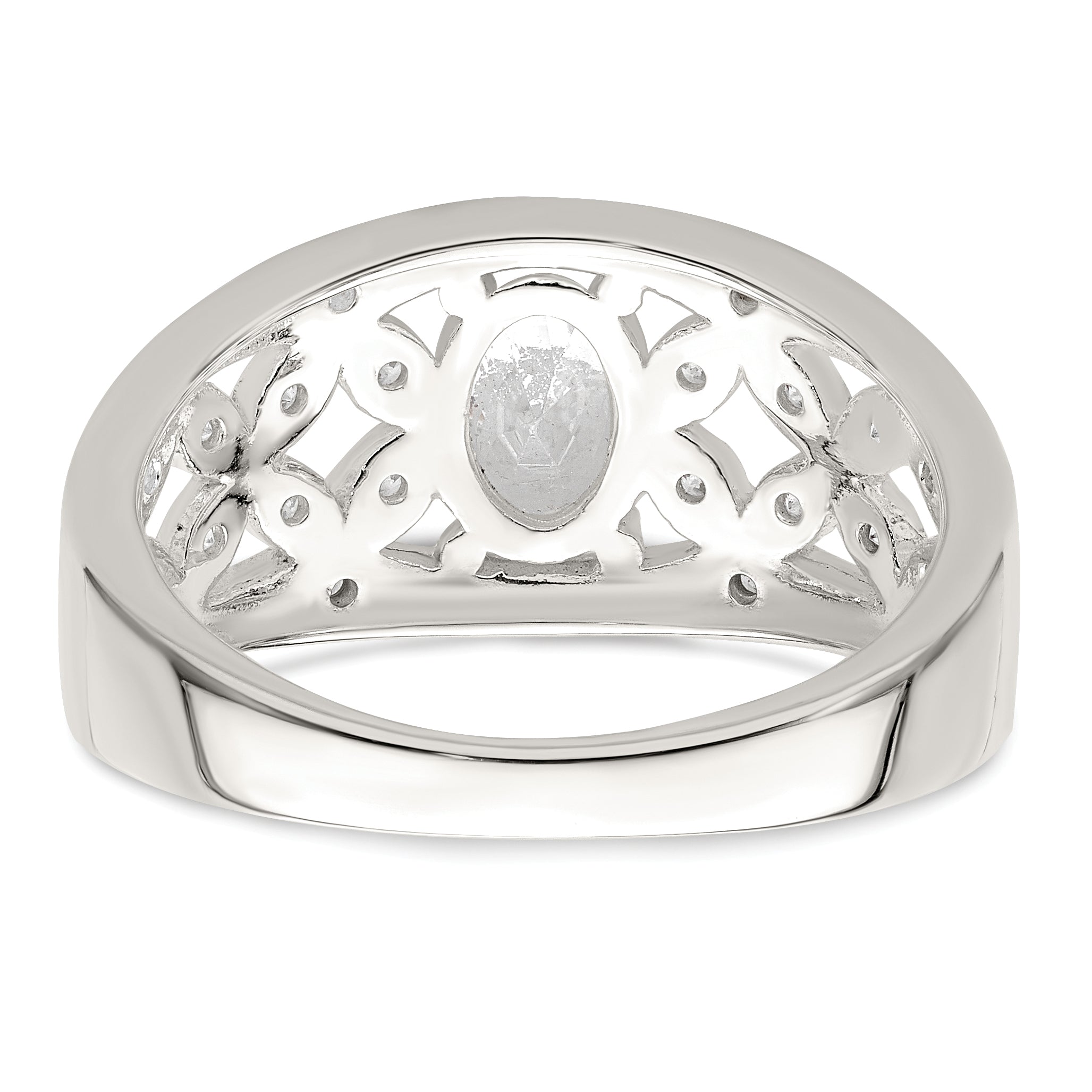 Sterlingsilber Zirkonia Blume Ring