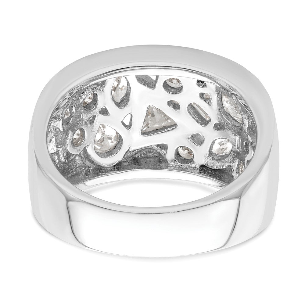 Sterlingsilber Rhodiniert Multi Geformt Zirkonia Ring