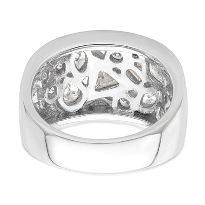 Sterlingsilber Rhodiniert Multi Geformt Zirkonia Ring