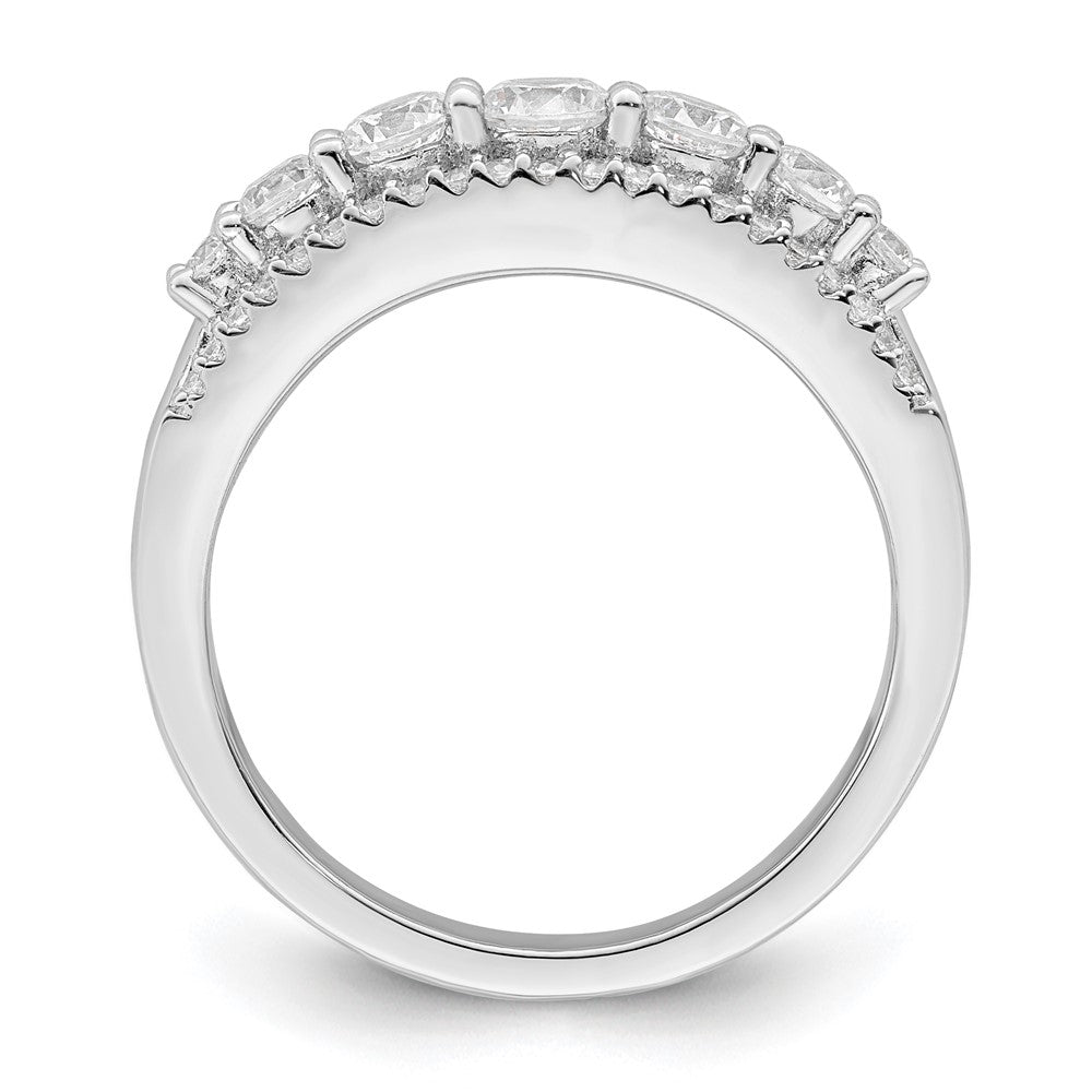 Sterlingsilber Rhodiniert Zirkonia Ring (size 6 Nur)