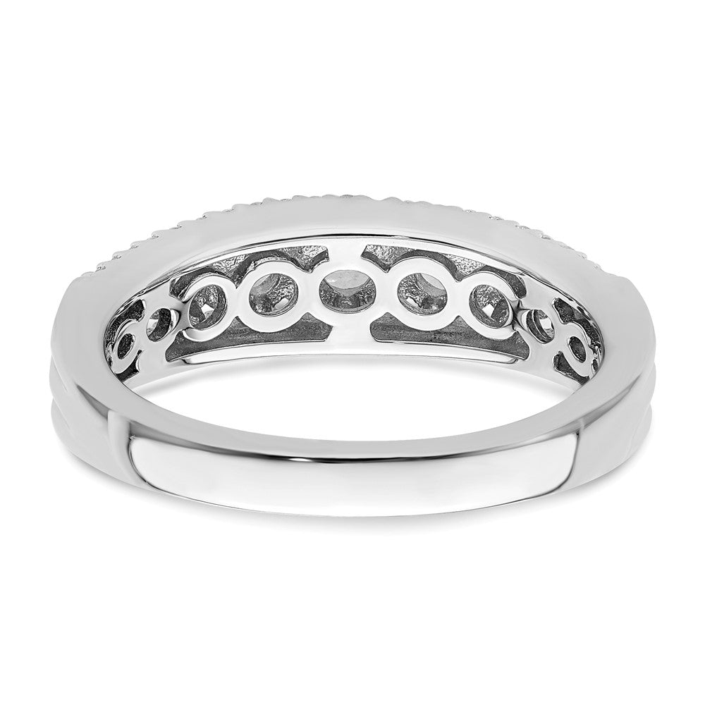 Sterlingsilber Rhodiniert Zirkonia Ring (size 6 Nur)