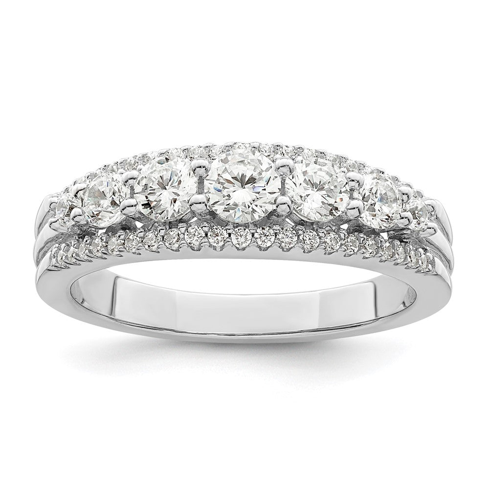Sterlingsilber Rhodiniert Zirkonia Ring (size 6 Nur)