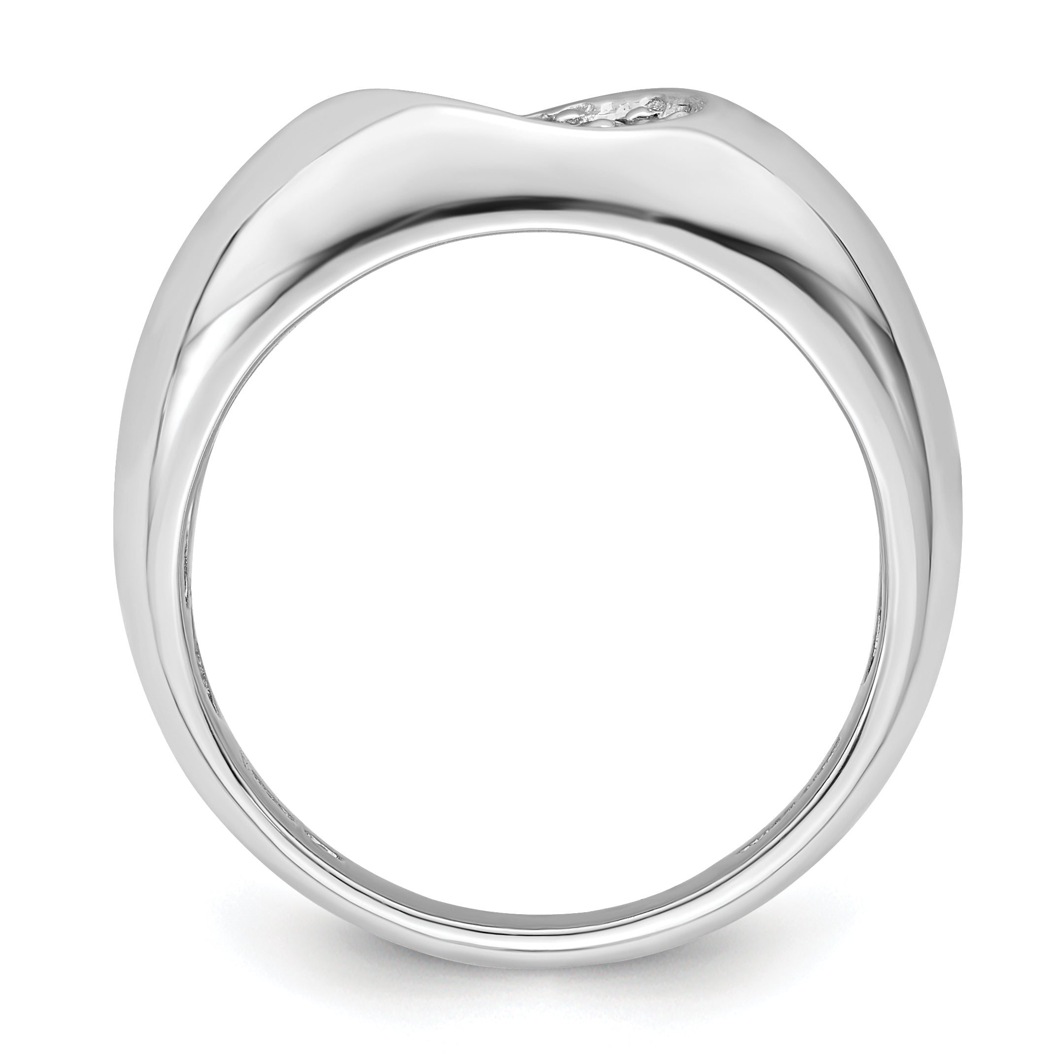 Sterlingsilber Rhodiniert Zirkonia Oval Cluster Ring