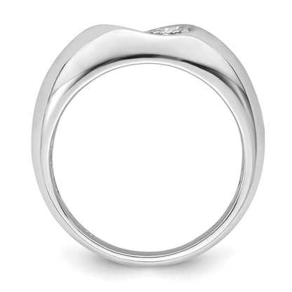 Sterlingsilber Rhodiniert Zirkonia Oval Cluster Ring