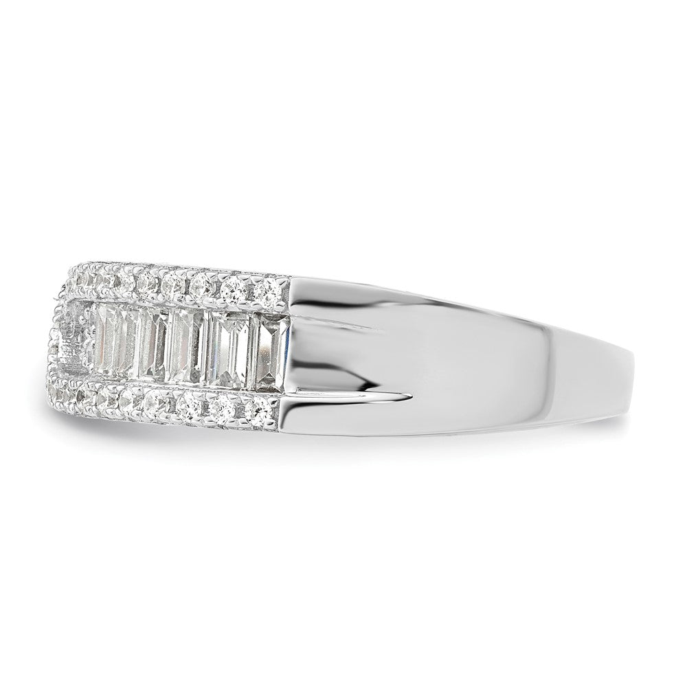 Sterlingsilber Rhodiniert Zirkonia Ring