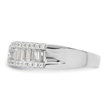 Sterlingsilber Rhodiniert Zirkonia Ring
