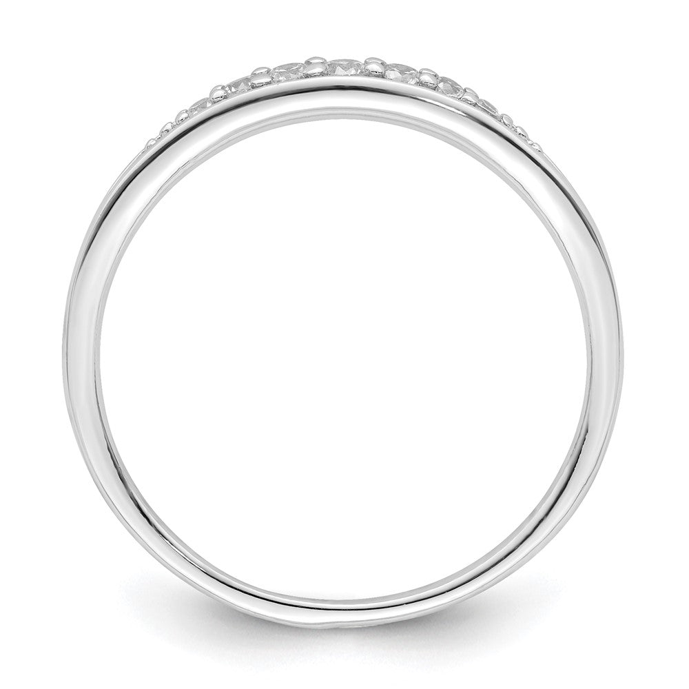 Sterlingsilber Rhodiniert Poliert Zirkonia Ring