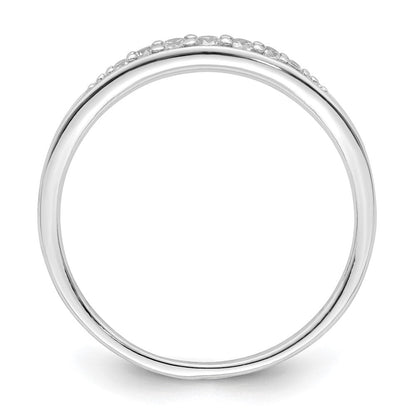Sterlingsilber Rhodiniert Poliert Zirkonia Ring
