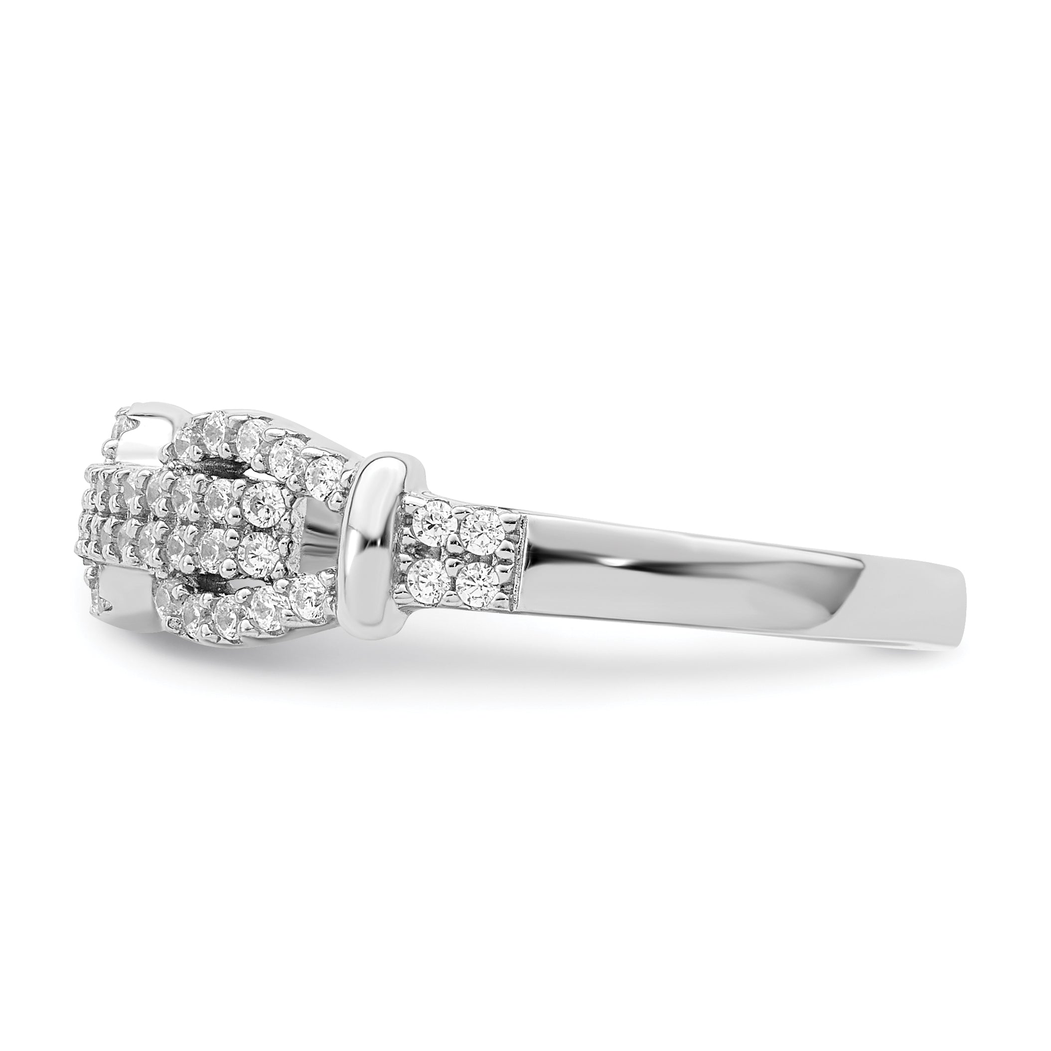 Sterlingsilber Rhodiniert Zirkonia Ring