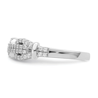 Sterlingsilber Rhodiniert Zirkonia Ring