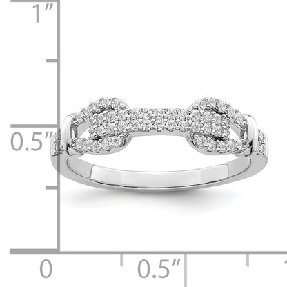 Sterlingsilber Rhodiniert Zirkonia Ring