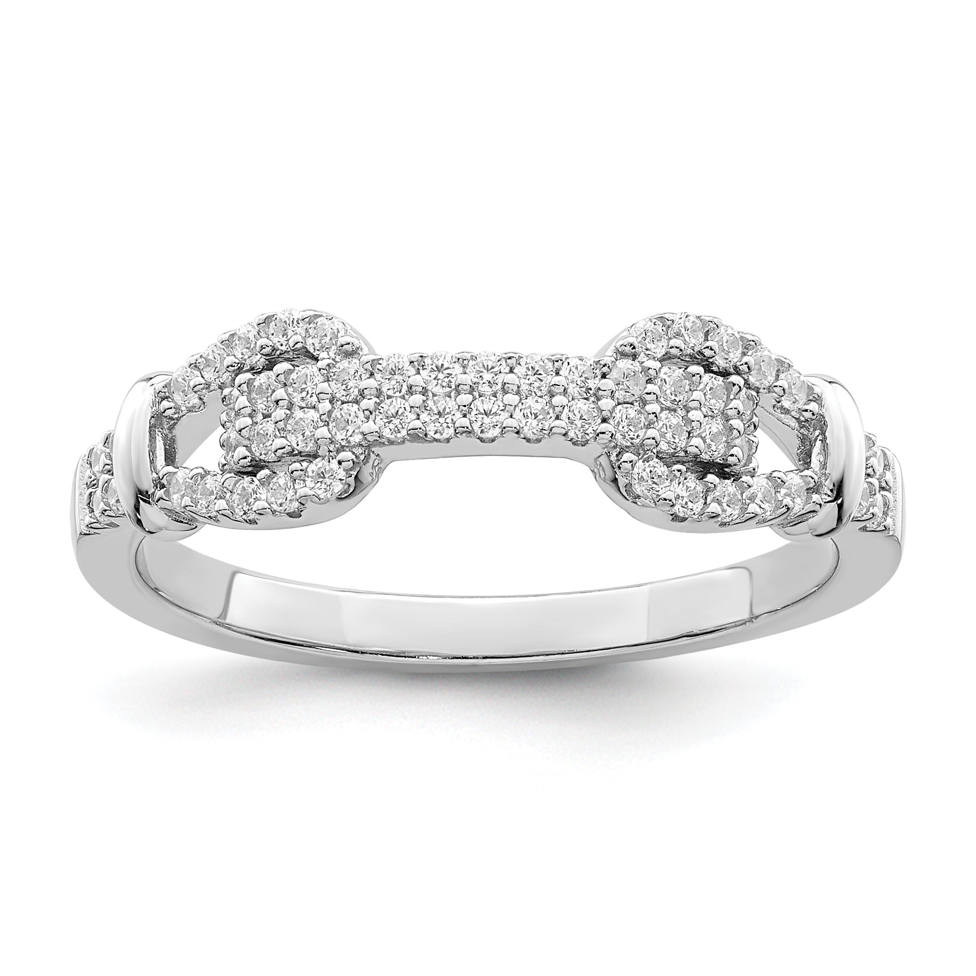 Sterlingsilber Rhodiniert Zirkonia Ring