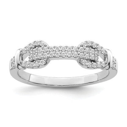 Sterlingsilber Rhodiniert Zirkonia Ring