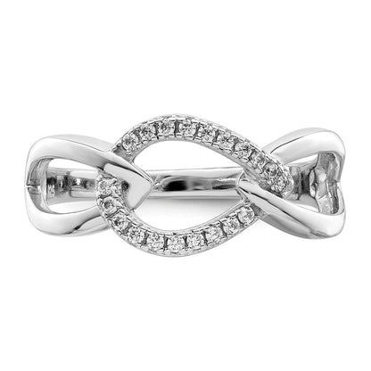 Sterlingsilber Rhodiniert Poliert Tropfen Zirkonia Ring