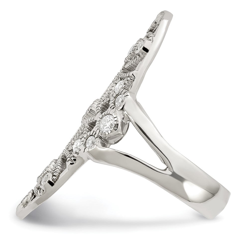Sterlingsilber Poliert Fantasie Zirkonia Ring
