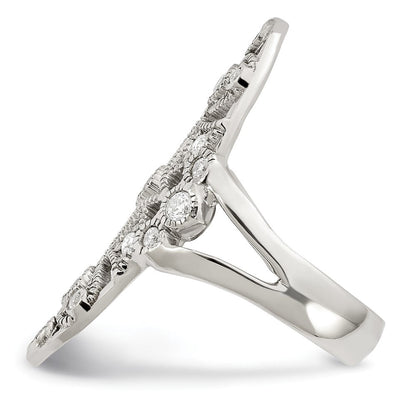 Sterlingsilber Poliert Fantasie Zirkonia Ring