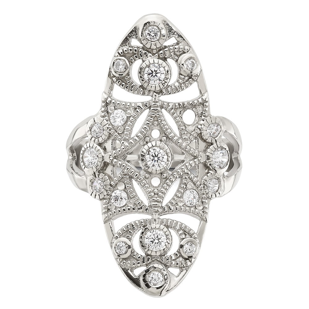 Sterlingsilber Poliert Fantasie Zirkonia Ring