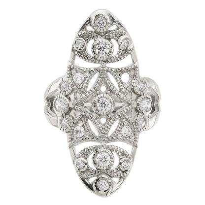 Sterlingsilber Poliert Fantasie Zirkonia Ring