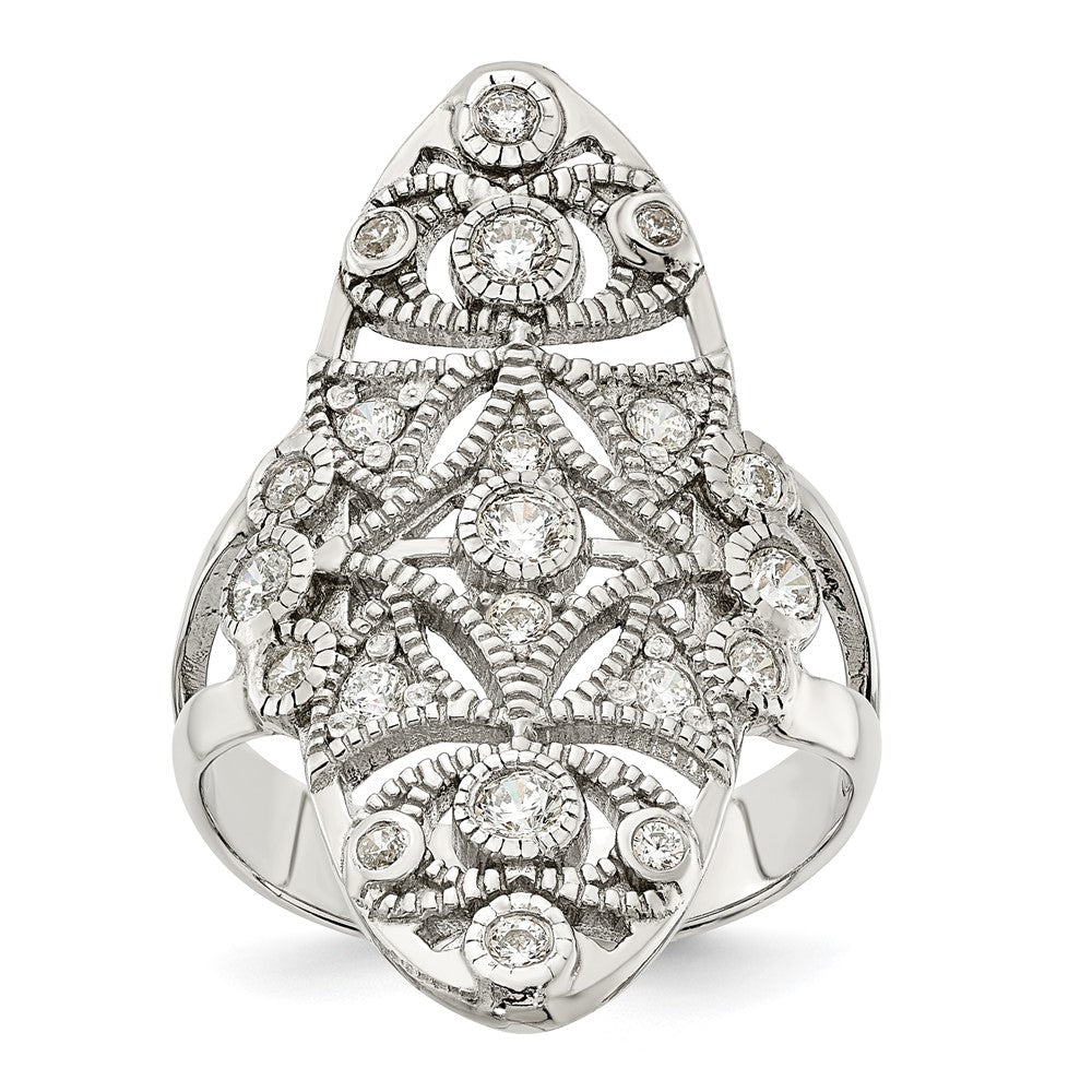 Sterlingsilber Poliert Fantasie Zirkonia Ring
