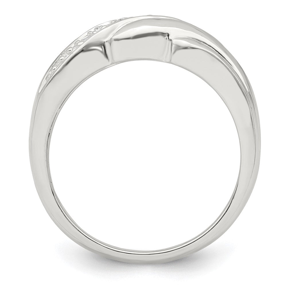 Sterlingsilber Zirkonia Welle Ring (size 6 Nur)