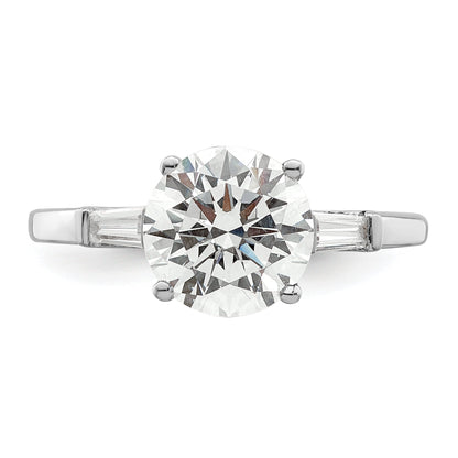 Sterlingsilber Rhodiniert Zirkonia Zwei Stück Hochzeit Set Rings